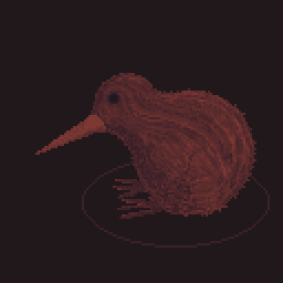 a kiwi in its burrow, or metaphorical darkness perhaps