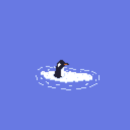 a penguin adrift on a solitary piece of ice